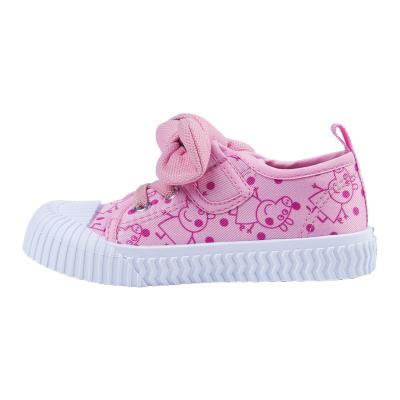 Zapatilla Loneta Suela Pvc Velcro Peppa Pig Rosa 23