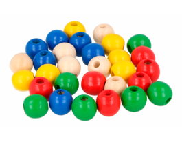 Innspiro Cuentas de madera bola mix colores 15mm