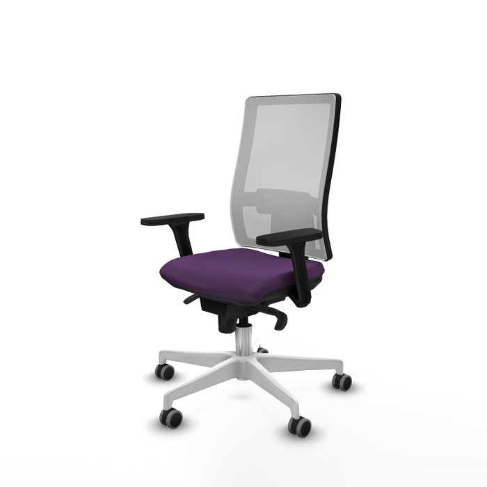 PIQUERAS Y CRESPO Silla de oficina Horna con mecanismo Sincro, Morada y Blanca PIQUERAS Y CRESPO Silla de oficina Horna con mecanismo Sincro, Morada y Blanca