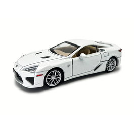 Deqube Lexus LFA 1:32 Blanco Metal Die-Cast con Sistema Pull-Back - Coche a Escala para Coleccionistas y Juego, D00411