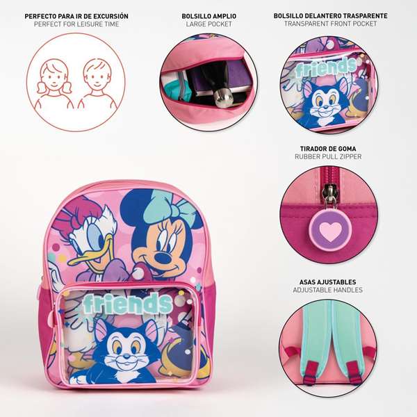 Cerdá Mochila Infantil Minnie - 25x30x12 cm, Edad Recomendada 3 Años, Color Rosa