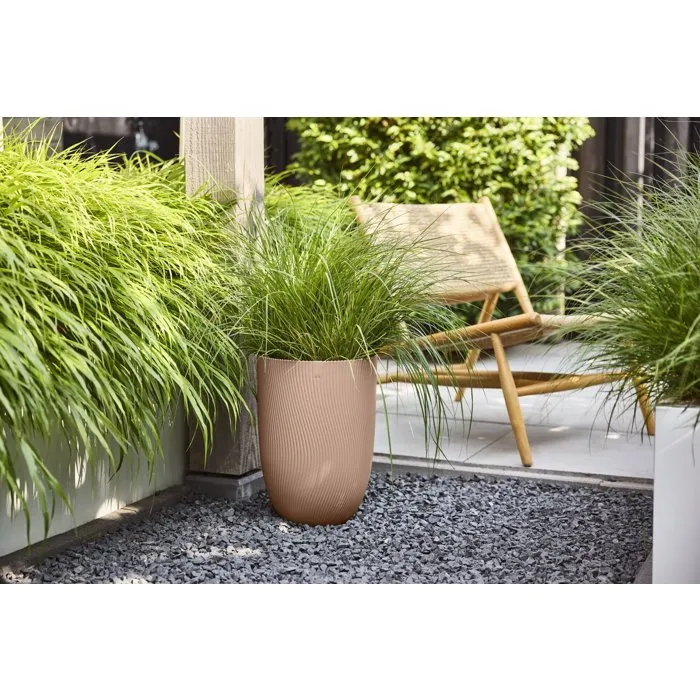 ELHO Maceta Sereh Tall 30, Alta 22 L, 30 * 29.5 * 41 cm, Marrón, para Balcón Interior y Exterior