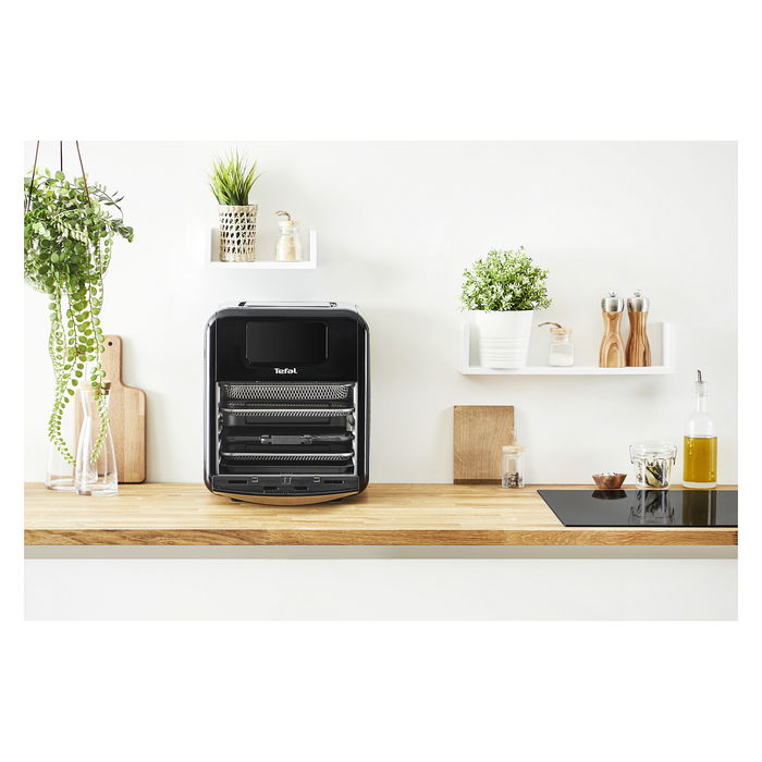 Tefal Easy Fry FW5018 Freidora de Aire Caliente Horno y Grill, 11L, 8 Programas, 2000W, 1.7kg Capacidad, Termostato 45-200°C, Negro