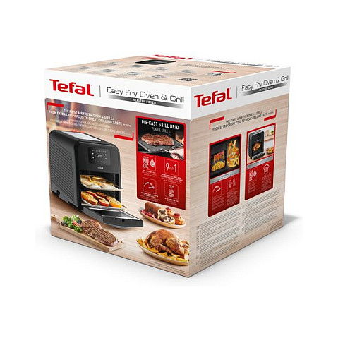 Tefal Easy Fry FW5018 Freidora de Aire Caliente Horno y Grill, 11L, 8 Programas, 2000W, 1.7kg Capacidad, Termostato 45-200°C, Negro
