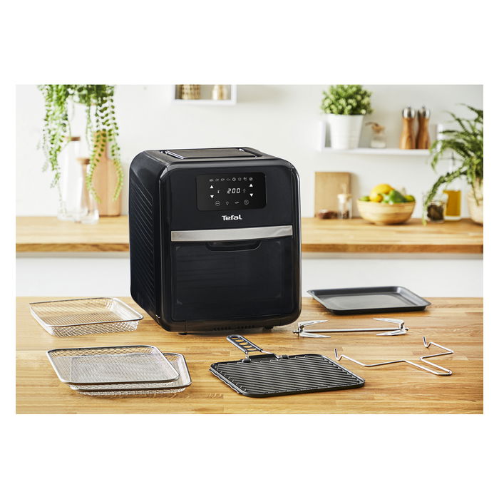 Tefal Easy Fry FW5018 Freidora de Aire Caliente Horno y Grill, 11L, 8 Programas, 2000W, 1.7kg Capacidad, Termostato 45-200°C, Negro