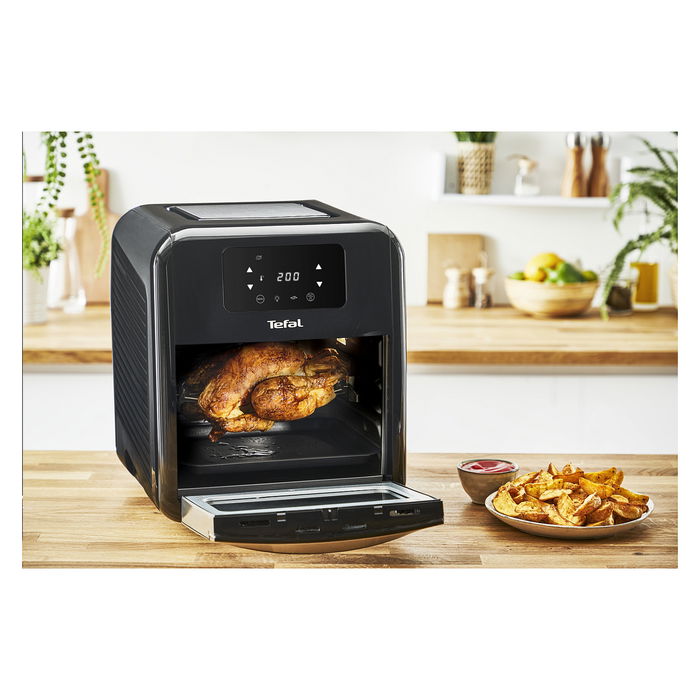 Tefal Easy Fry FW5018 Freidora de Aire Caliente Horno y Grill, 11L, 8 Programas, 2000W, 1.7kg Capacidad, Termostato 45-200°C, Negro
