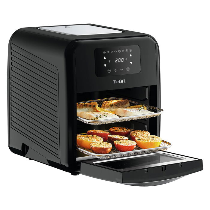 Tefal Easy Fry FW5018 Freidora de Aire Caliente Horno y Grill, 11L, 8 Programas, 2000W, 1.7kg Capacidad, Termostato 45-200°C, Negro