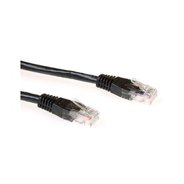 ACT Cable de parcheo CAT6A U/UTP de 0,5 metros negro con conectores RJ45