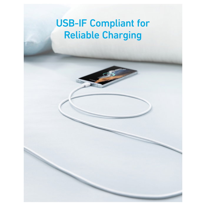 Anker Cable USB A a USB C A81H5G21, 0.9 m, Blanco, Macho a Macho, Conector Recto