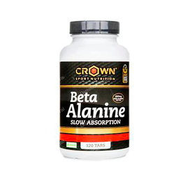Crown Sport Nutrition Beta Alanina Absorción Lenta 120 Comp. - 800mg por comprimido, Reduce Parestesia, Vegano, Certificado Informed Sport