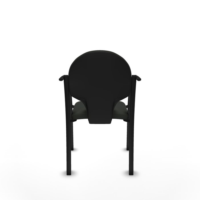 PIQUERAS Y CRESPO Silla Hellín tapizada en tela negra con brazos fijos PIQUERAS Y CRESPO Silla Hellín tapizada en tela negra con brazos fijos