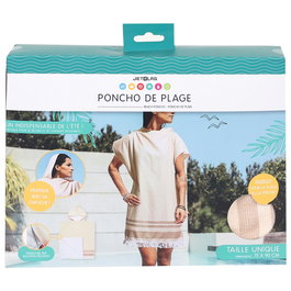 Jet Lag Poncho De Playa 75x90 cm Con Capucha Ideal Para Cambiarse Fácilmente