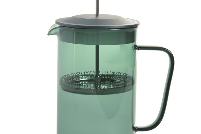 DKD Home Decor Cafetera de Borosilicato e Inox Verde 1L DKD Home Decor Cafetera de Borosilicato e Inox Verde 1L