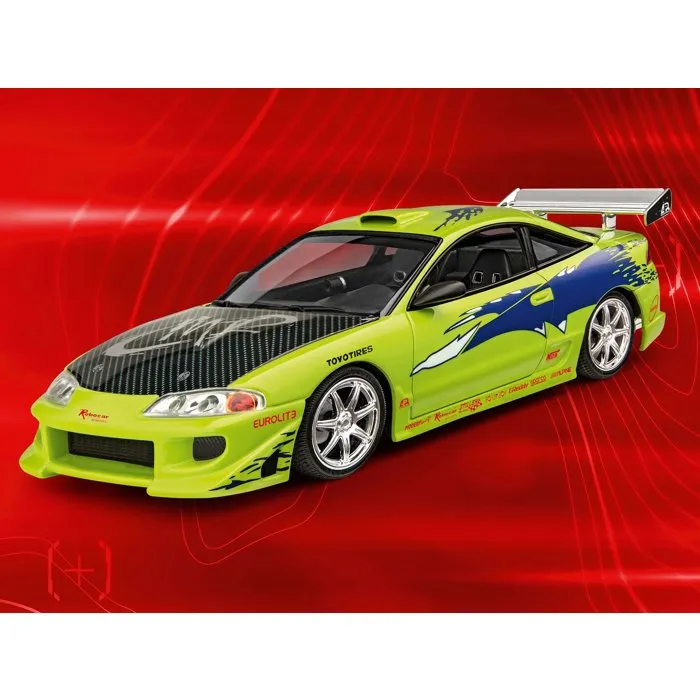 Revell Kit de Maquetas Fast & Furious - Mitsubishi Eclipse de Brian con Pegamento, Pinturas y Accesorios