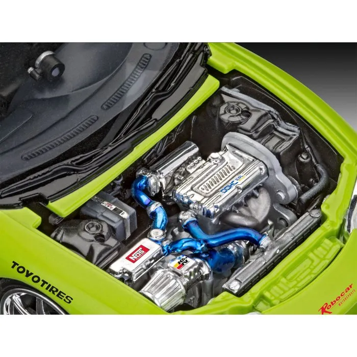 Revell Kit de Maquetas Fast & Furious - Mitsubishi Eclipse de Brian con Pegamento, Pinturas y Accesorios
