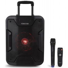 Fonestar Altavoz Portátil California 200W Bluetooth USB MP3 Radio FM Karaoke Micrófono Inalámbrico con Trolley