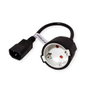 VALUE Cable de alimentación CEE7/7 a C14, 0,3 m, negro