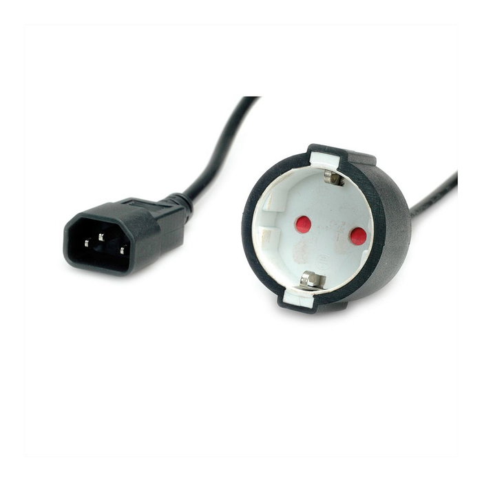 Cable de alimentación C14 a CEE7/7 Negro 0,3 m para USV