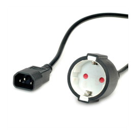 VALUE Cable de alimentación CEE7/7 a C14, 0,3 m, negro