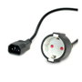 VALUE Cable de alimentación CEE7/7 a C14, 0,3 m, negro