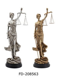 DKD Home Decor Figura de la Justicia en Resina, Surtido de 2 Unidades