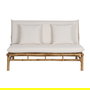 Sofá 2 Plazas Natural Bambú 135 X 86 X 81 cm