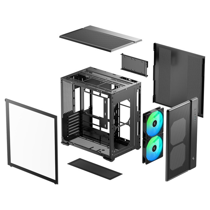 Deepcool CG590 MESH 2F Schwarz Tempered Glass