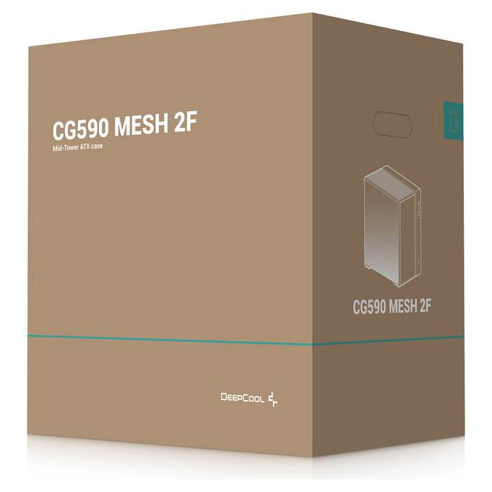 Deepcool CG590 MESH 2F Schwarz Tempered Glass