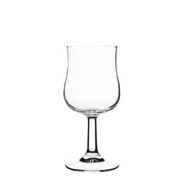 ARC Copa Mesa Lira, Vidrio Templado, 23 cl, Altura 15.6 cm / 156 mm, Diámetro 64 mm, Borde Grueso (Set de 12)