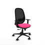PIQUERAS Y CRESPO Silla de oficina Cilanco con mecanismo Sincro, Rosa y Negro