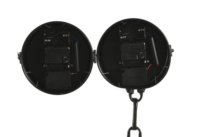 DKD Home Decor Reloj Sobremesa Negro Blanco Metal Cristal 18 x 40.5 x 17 cm