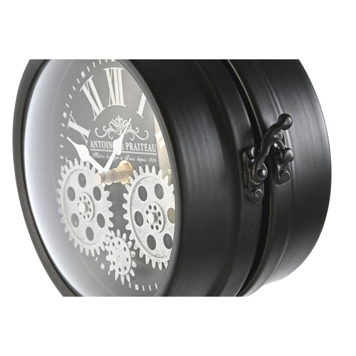 DKD Home Decor Reloj de sobremesa de metal y cristal Negro DKD Home Decor Reloj de sobremesa de metal y cristal Negro