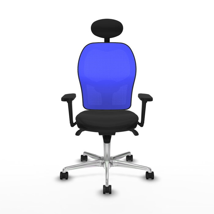 PIQUERAS Y CRESPO Silla de oficina Jorquera con mecanismo Sincro, Azul y Negro