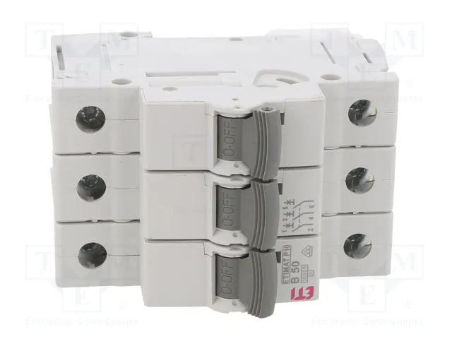 ETI POLAM Interruptor magnetotérmico ETIMAT P10 3P B50 50A 10kA