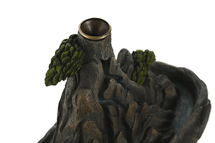 DKD Home Decor Soporte Incienso Oriental Gris Verde 8 x 10 x 20 cm (2 Unidades)