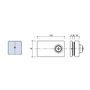 WOLFPACK LINEA PROFESIONAL Cerradura CBM 2001 para Puerta de Cristal con Llave Tubular