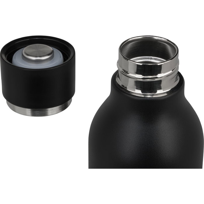 asobu Urban Botella Aislante de Acero Inoxidable Negro