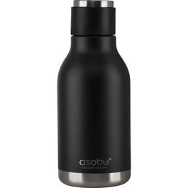 asobu Urban Botella Aislante de Acero Inoxidable Negro