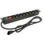 Phasak Regleta BNS 3535 de 19 pulg. con 8 tomas y cable de 2m