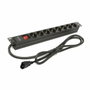 Phasak Regleta BNS 3535 de 19 pulg. con 8 tomas y cable de 2m