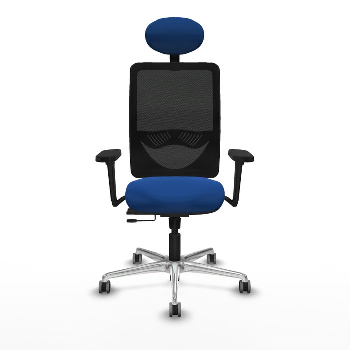 PIQUERAS Y CRESPO Silla de oficina Zulema Azul y Negro con mecanismo Sincro/Traslack