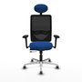 PIQUERAS Y CRESPO Silla de oficina Zulema Azul y Negro con mecanismo Sincro/Traslack