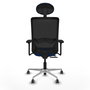 PIQUERAS Y CRESPO Silla de oficina Zulema Azul y Negro con mecanismo Sincro/Traslack