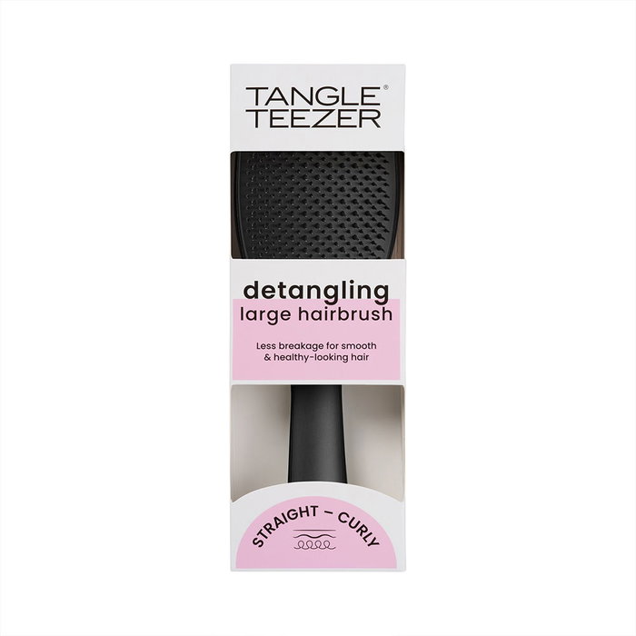 Tangle Teezer Large Ultimate Detangler - Cepillo Desenredante Profesional para Todo Tipo de Cabello, Color Black Gloss, 1 unidad
