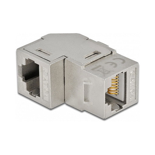 DeLOCK Módulo Keystone RJ45 hembra a RJ45 hembra Cat.6A 90° angular DeLOCK Módulo Keystone RJ45 hembra a RJ45 hembra Cat.6A 90° angular