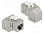 DeLOCK Módulo Keystone RJ45 hembra a RJ45 hembra Cat.6A 90° Ángulo