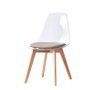 DKD Home Decor Silla de Policarbonato y Madera Tapizada Beige