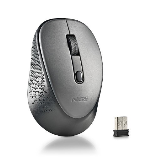 NGS DEW Ratón Inalámbrico Ambidextro Gris