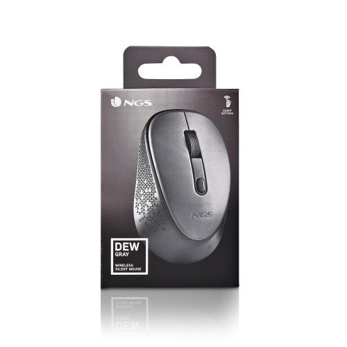NGS DEW Ratón Inalámbrico Ambidextro Gris