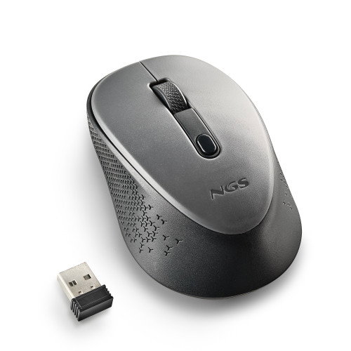 NGS DEW Ratón Inalámbrico Ambidextro Gris